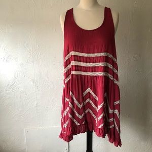 Free People Intimates Voile and Lace Trapeze Slip